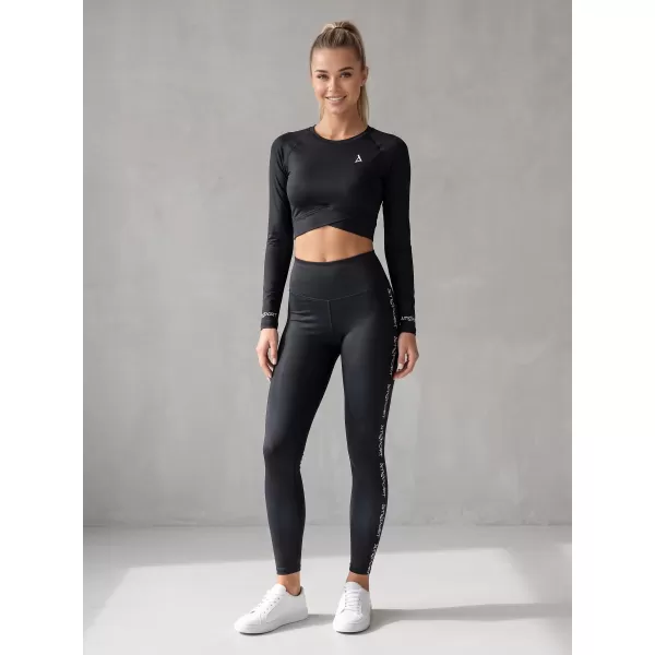  Női prémium, hosszú ujjú funkcionális crop felső ALTISPORT VOJ/ALW000TR04 FEKETE 