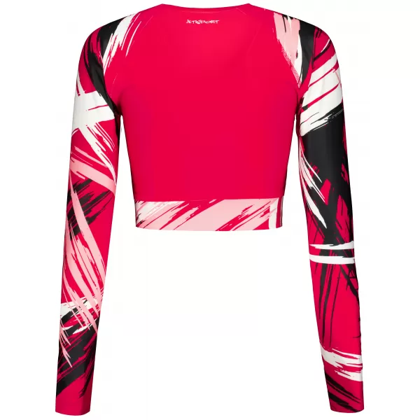  Női prémium, hosszú ujjú funkcionális crop felső ALTISPORT VOJ/ALW039TR04 VIVA MAGENTA 