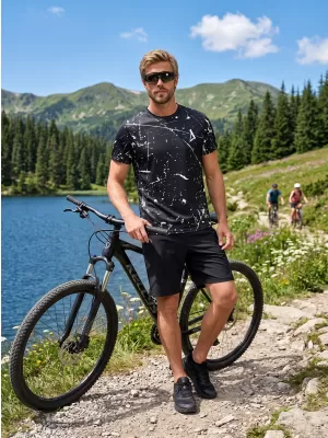 Férfi funkcionális prémium póló ALTISPORT VOJ/ALM034TR01 FEKETE