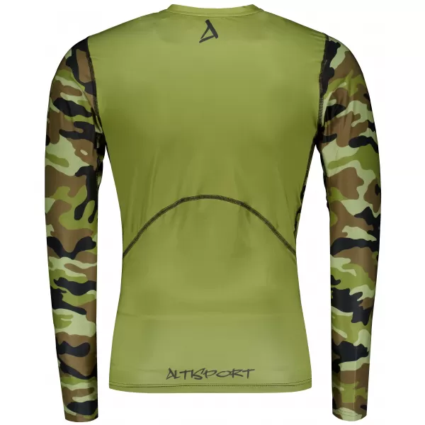  Férfi funkcionális tömörítés T -piró prémium ALTISPORT VOJ/ALM038TR03 ZÖLD/KHAKI 