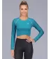 Női prémium, hosszú ujjú funkcionális crop felső ALTISPORT VOJ/ALW000TR04 KEROZIN