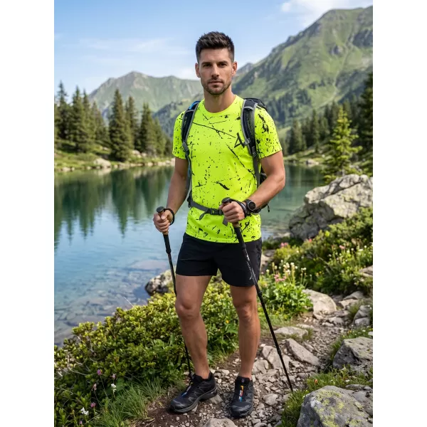  Férfi funkcionális prémium póló ALTISPORT VOJ/ALM034TR01 NEON SÁRGA 