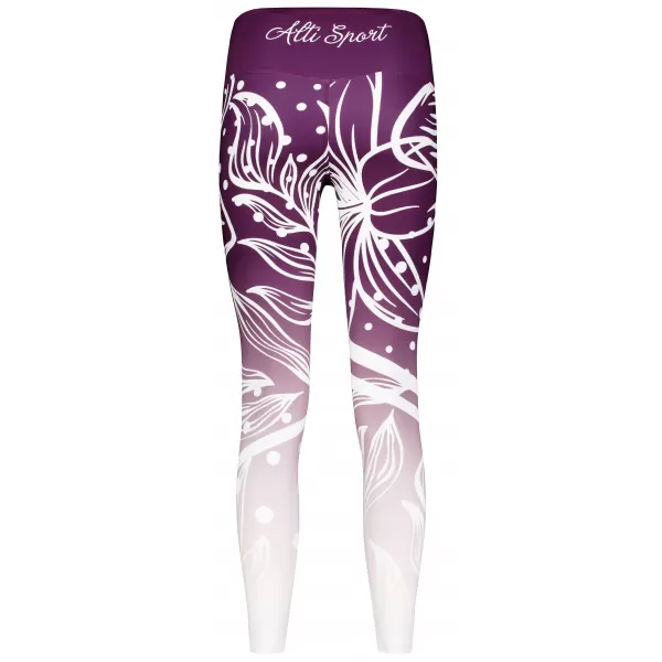  Női hosszú, prémium funkcionális leggings ALTISPORT VOJ/ALW045LEG01 LILA/FEHÉR 