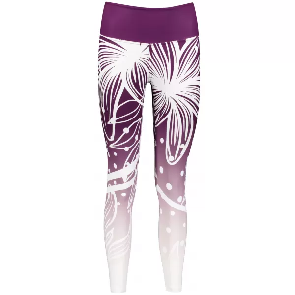  Női hosszú, prémium funkcionális leggings ALTISPORT VOJ/ALW045LEG01 LILA/FEHÉR 