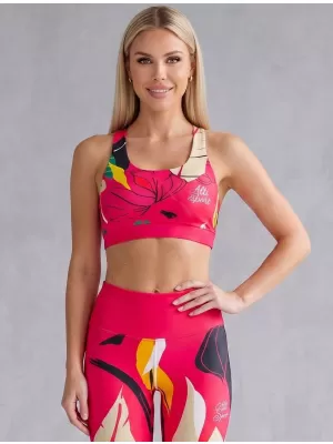 Női prémium sportmelltartó ALTISPORT VOJ/ALW042POD01 RÓZSASZÍN