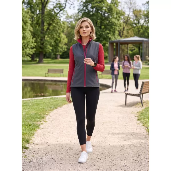  Női softshell mellény ALTISPORT NoPrint NP/ALW7211NJ VASSZÜRKE/PIROS 