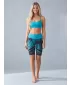 Női prémium funkcionális leggings térd felett ALTISPORT VOJ/ALW045LEG02 SMARAGD/FEKETE