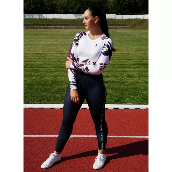  Női prémium, hosszú ujjú funkcionális crop felső ALTISPORT VOJ/ALW039TR04 FEHÉR 
