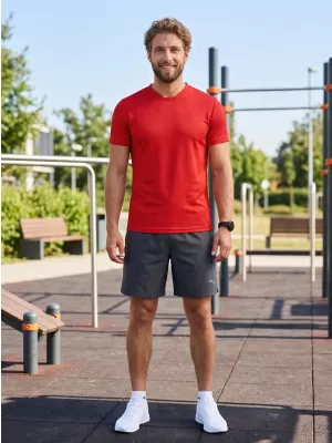 Férfi funkcionális póló ALTISPORT NoPrint NP/ALM421 PIROS