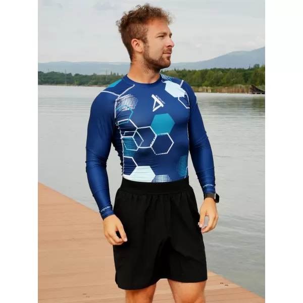  Férfi prémium funkcionális kompressziós póló ALTISPORT VOJ/ALM037TR03 SÖTÉTKÉK 