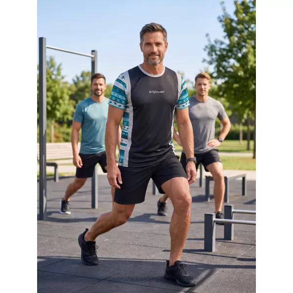  Férfi funkcionális prémium póló ALTISPORT VOJ/ALM043TR01 FEKETE ÉS KÉK 