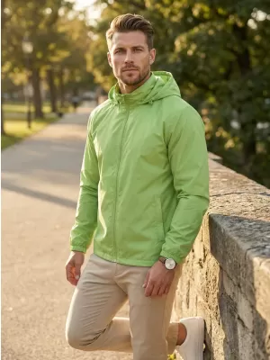 Férfi dzseki ALTISPORT NoPrint NP/ALM2311NJ TAVASZI ZÖLD