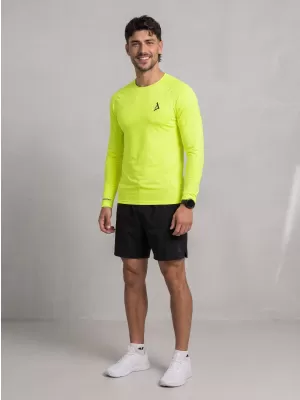 Férfi prémium funkcionális kompressziós póló ALTISPORT VOJ/ALM000TR03 NEON SÁRGA