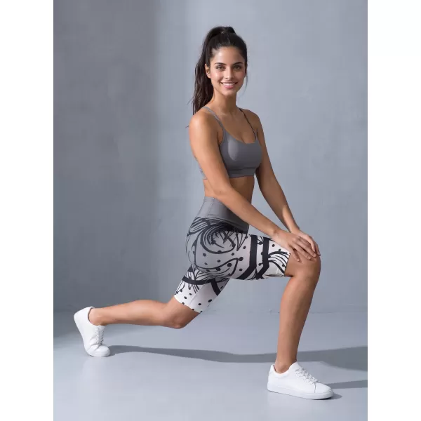  Női prémium funkcionális leggings térd felett ALTISPORT VOJ/ALW045LEG02 FEKETE ÉS FEHÉR 