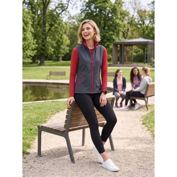  Női softshell mellény ALTISPORT NoPrint NP/ALW7211NJ VASSZÜRKE/PIROS 