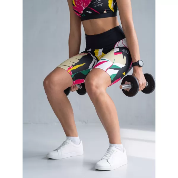  Női prémium funkcionális leggings térd felett ALTISPORT VOJ/ALW042LEG02 FEKETE 