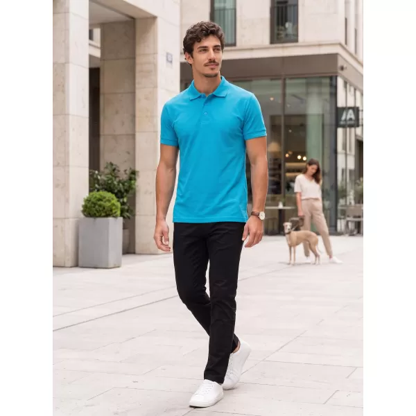 Férfi póló gallérral ALTISPORT NoPrint NP/ALM302 TÜRKIZ 