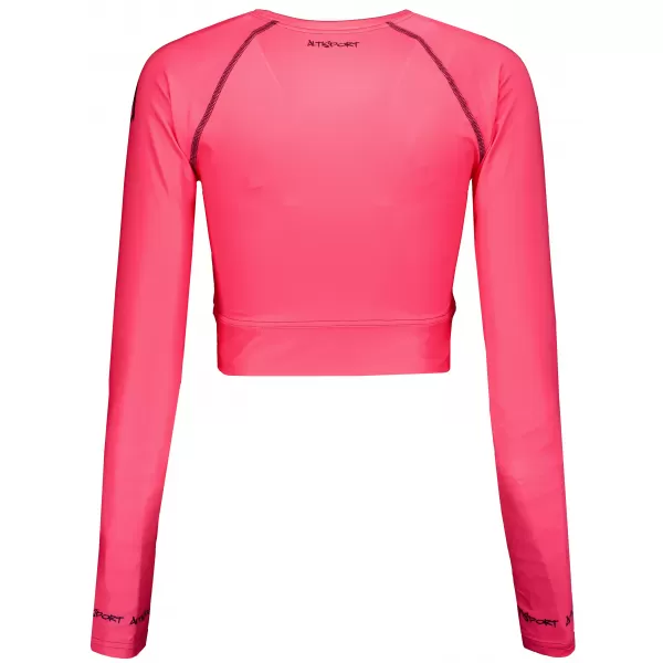  Női prémium, hosszú ujjú funkcionális crop felső ALTISPORT VOJ/ALW000TR04 FLUO RÓZSASZÍN 