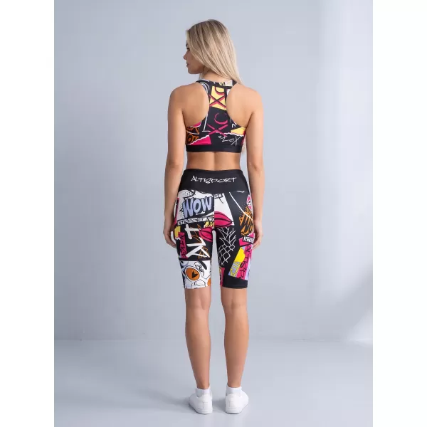  Női prémium funkcionális leggings térd felett ALTISPORT VOJ/ALW041LEG02 FEKETE 