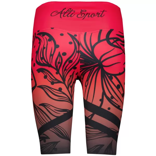 Női prémium funkcionális leggings térd felett ALTISPORT VOJ/ALW045LEG02 PIROS ÉS FEKETE 