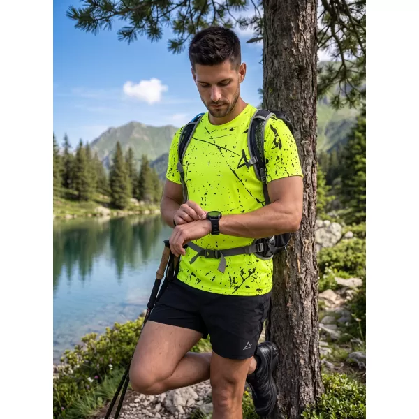  Férfi funkcionális prémium póló ALTISPORT VOJ/ALM034TR01 NEON SÁRGA 