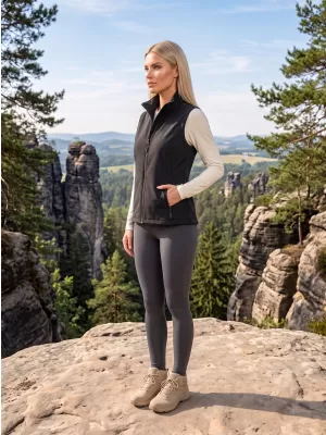 Női softshell mellény ALTISPORT NoPrint NP/ALW7211NJ FEKETE/FEKETE