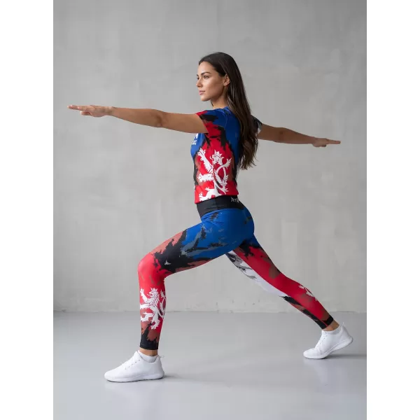  Női hosszú, prémium funkcionális leggings ALTISPORT VOJ/ALW036LEG01 CSÍKOK 