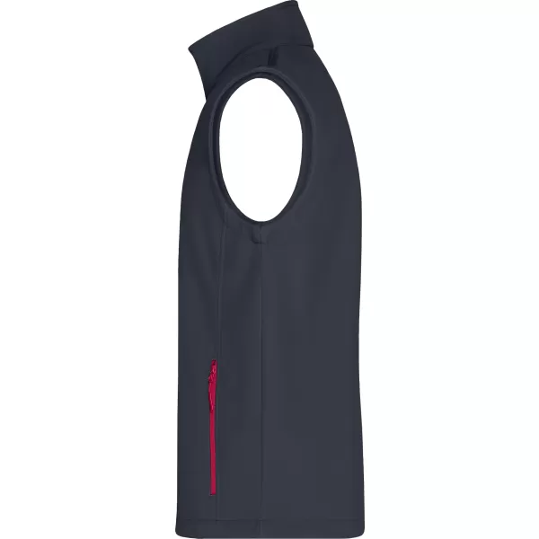  Férfi softshell mellény ALTISPORT NoPrint NP/ALM8211NJ VASSZÜRKE/PIROS 