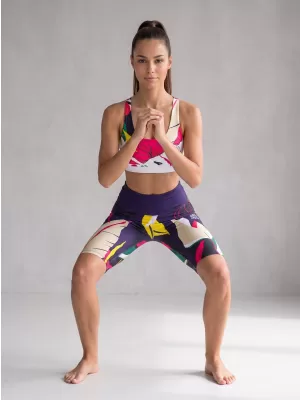 Női prémium funkcionális leggings térd felett ALTISPORT VOJ/ALW042LEG02 SÖTÉTKÉK