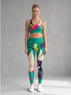 Női hosszú, prémium funkcionális leggings ALTISPORT VOJ/ALW042LEG01 ZÖLD