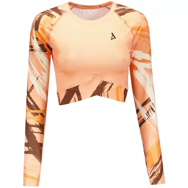  Női prémium, hosszú ujjú funkcionális crop felső ALTISPORT VOJ/ALW039TR04 NARANCS 