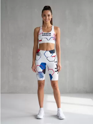 Női prémium funkcionális leggings térd felett ALTISPORT VOJ/ALW036LEG02 HEXA FEHÉR