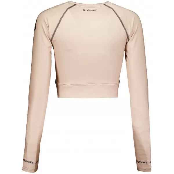  Női prémium, hosszú ujjú funkcionális crop felső ALTISPORT VOJ/ALW000TR04 BARNA 