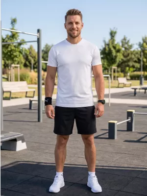 Férfi funkcionális póló ALTISPORT NoPrint NP/ALM421 FEHÉR