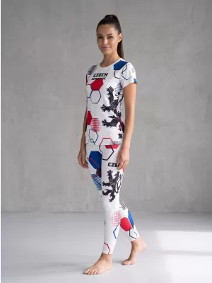 Női hosszú, prémium funkcionális leggings ALTISPORT VOJ/ALW036LEG01 HEXA FEHÉR
