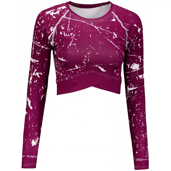  Női prémium, hosszú ujjú funkcionális crop felső ALTISPORT VOJ/ALW034TR04 FUKSZIA 