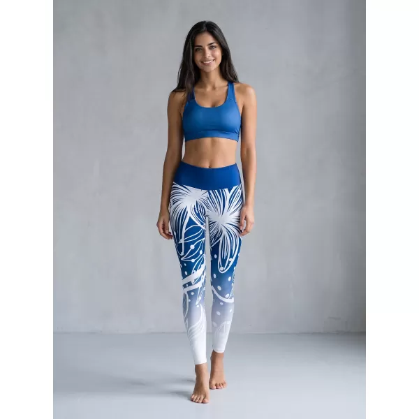  Női hosszú, prémium funkcionális leggings ALTISPORT VOJ/ALW045LEG01 SÖTÉTKÉK/FEHÉR 