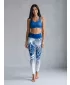 Női hosszú, prémium funkcionális leggings ALTISPORT VOJ/ALW045LEG01 SÖTÉTKÉK/FEHÉR
