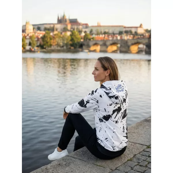  Prémium funkcionális női pulóver ALTISPORT VOJ/ALW036MI01 ABSZTRAKCIÓ FEHÉR 