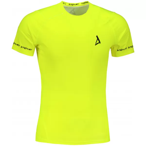  Férfi prémium rövid ujjú funkcionális kompressziós póló ALTISPORT VOJ/ALM000TR04 NEON SÁRGA 