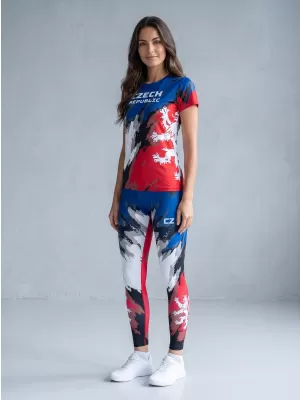 Női hosszú, prémium funkcionális leggings ALTISPORT VOJ/ALW036LEG01 CSÍKOK