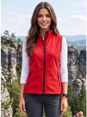 Női softshell mellény ALTISPORT NoPrint NP/ALW7211NJ PIROS FEKETE