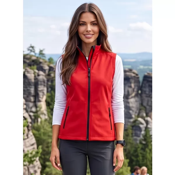  Női softshell mellény ALTISPORT NoPrint NP/ALW7211NJ PIROS FEKETE 