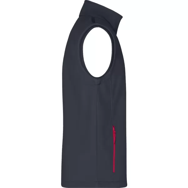  Férfi softshell mellény ALTISPORT NoPrint NP/ALM8211NJ VASSZÜRKE/PIROS 