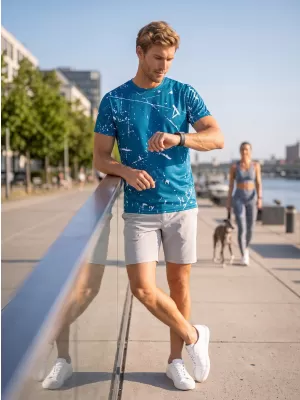 Férfi funkcionális prémium póló ALTISPORT VOJ/ALM034TR01 KEROZIN