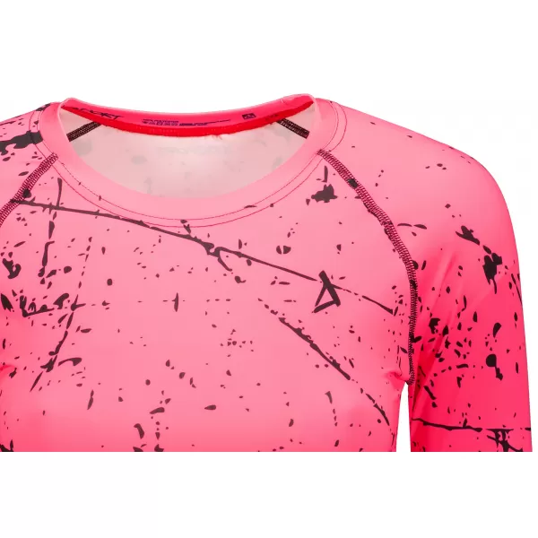 Női prémium, hosszú ujjú funkcionális crop felső ALTISPORT VOJ/ALW034TR04 FLUO RÓZSASZÍN 