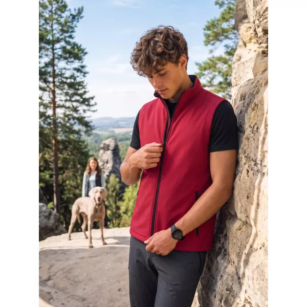  Férfi softshell mellény ALTISPORT NoPrint NP/ALM8211NJ PIROS FEKETE 