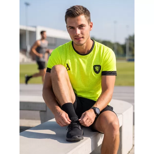  Férfi funkcionális prémium póló ALTISPORT VOJ/ALM040TR01 NEON SÁRGA 