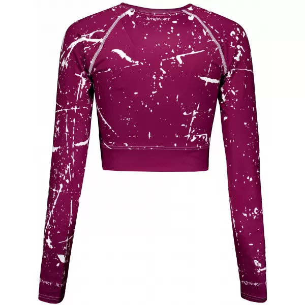 Női prémium, hosszú ujjú funkcionális crop felső ALTISPORT VOJ/ALW034TR04 FUKSZIA 