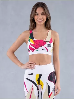 Női prémium sportmelltartó ALTISPORT VOJ/ALW042POD01 FEHÉR